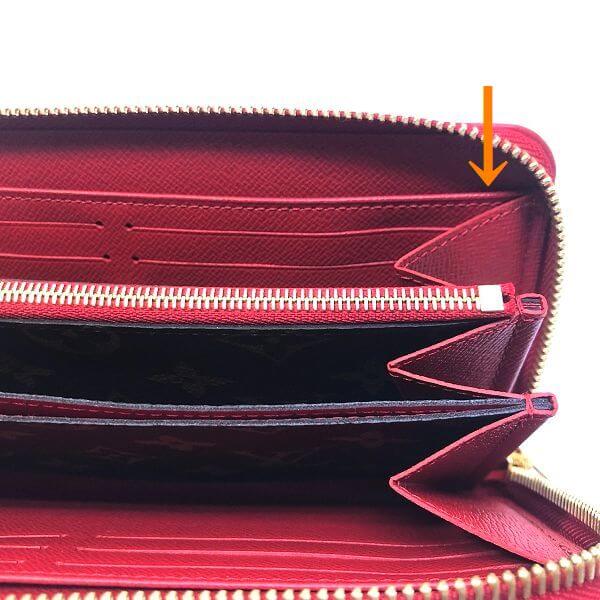 LOUIS VUITTON/ルイヴィトン ラウンドファスナー 財布 ジッピー ウォレット レティーロ M61854 モノグラム シリアルの場所(引きの画像)