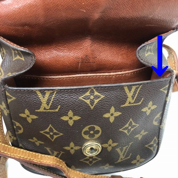 LOUIS VUITTON/ルイヴィトン ショルダーバッグ ミニサンクルー M51244 モノグラム シリアルの場所(引きの画像)