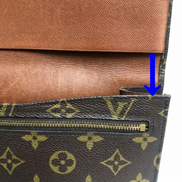 LOUIS VUITTON/ルイヴィトン クラッチバッグ ポシェット ラバ M51940 モノグラム シリアルの場所(引きの画像)
