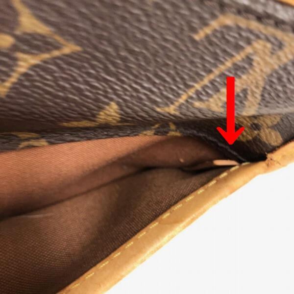 LOUIS VUITTON/ルイヴィトン ショルダーバッグ ポパンクール ロン M40008 モノグラム シリアルの場所(寄りの画像)