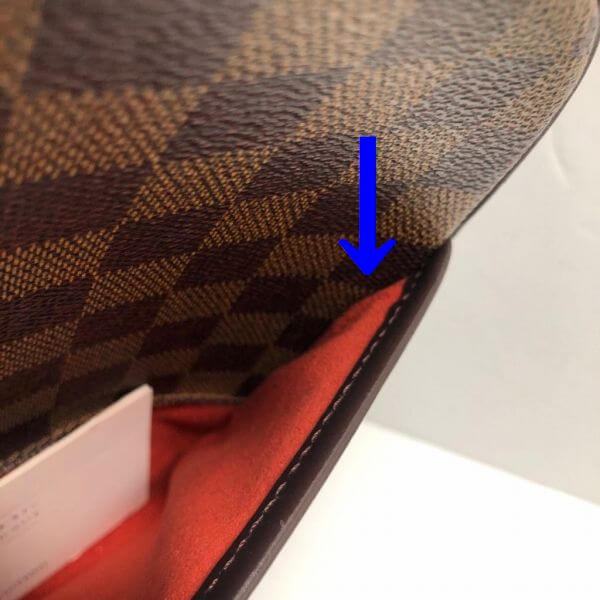 LOUIS VUITTON/ルイヴィトン ショルダーバッグ イパネマ PM N51294 ダミエ・エベヌ シリアルの場所(寄りの画像)