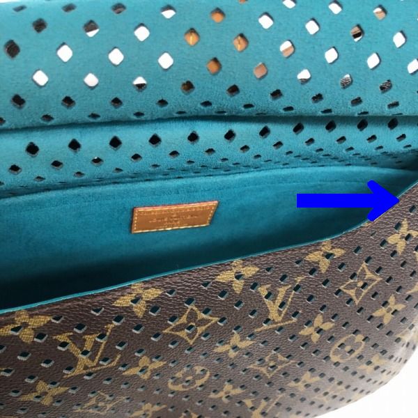 LOUIS VUITTON/ルイヴィトン ショルダーバッグ ソミュール30 M93998 モノグラム ペルフォ シリアルの場所(引きの画像)