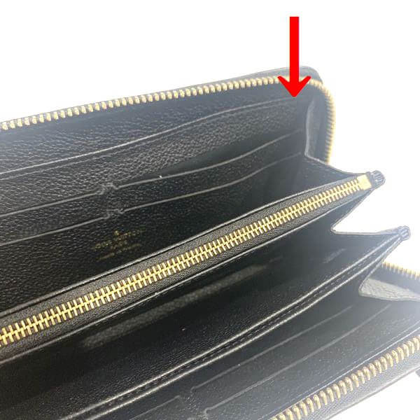 LOUIS VUITTON/ルイヴィトン ラウンドファスナー 財布 ジッピーウォレット M60571 モノグラム・アンプラント シリアルの場所(引きの画像)