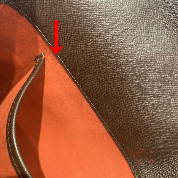 LOUIS VUITTON/ルイヴィトン 袈裟がけショルダーバッグ ミュゼットタンゴ ロング N51301 ダミエ シリアルの場所(寄りの画像)
