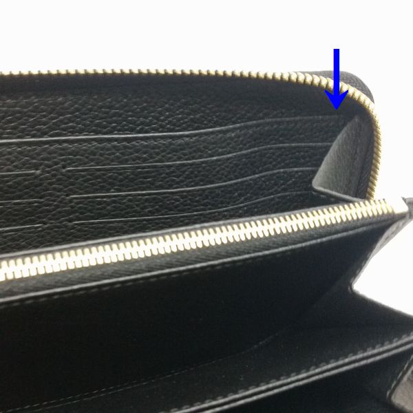 LOUIS VUITTON/ルイヴィトン ラウンドファスナー 財布 ジッピーウォレット M61864 モノグラム アンプラント シリアルの場所(引きの画像)