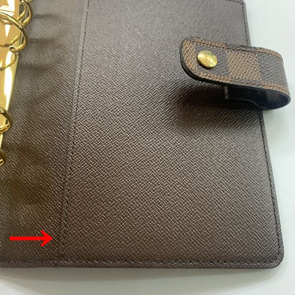 LOUIS VUITTON/ルイヴィトン 手帳ケース アジェンダMM R20240 ダミエ シリアルの場所(引きの画像)